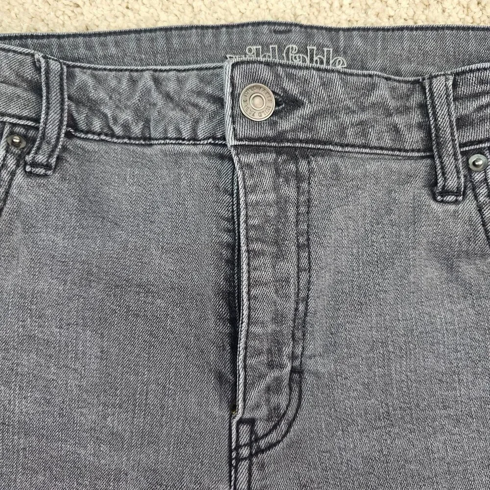 Wild Fable Black High Rise Bermuda Jean Shorts Women's 16 Raw Hem Stretch